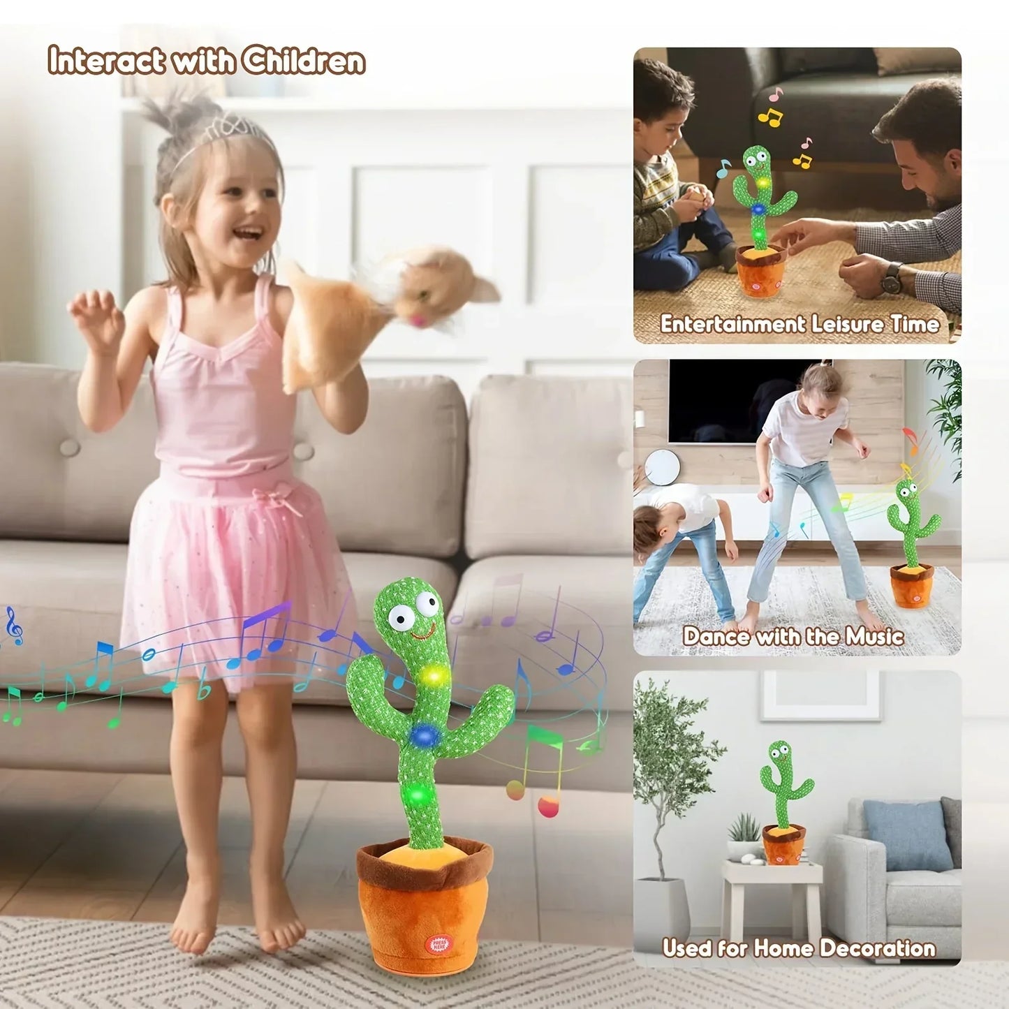UBA™-Cacto Dancing Cactus Plush Toy